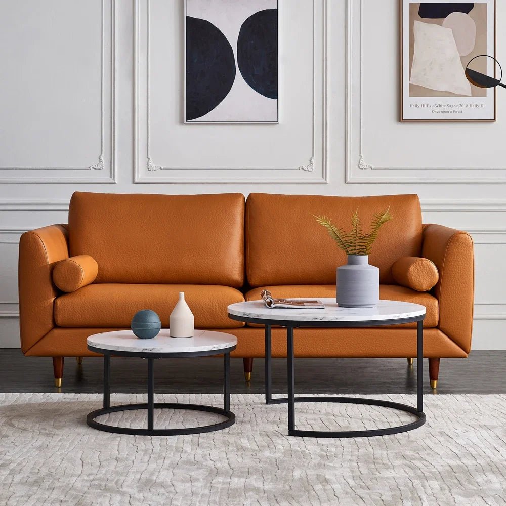 Anajqaqia Lot de deux tables basses rondes modernes, | MarbleDesign