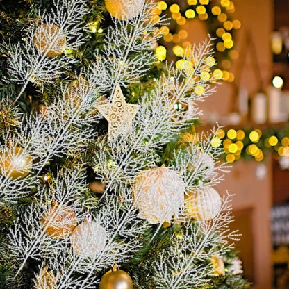 Aiguilles de Pin Blanches Artificielles pour Décoration Noël