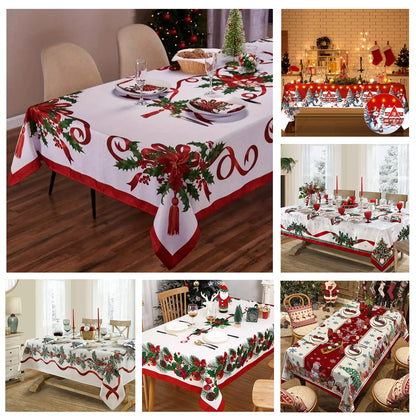 Nappe rectangulaire de noël, Design Poinsettia pour fête