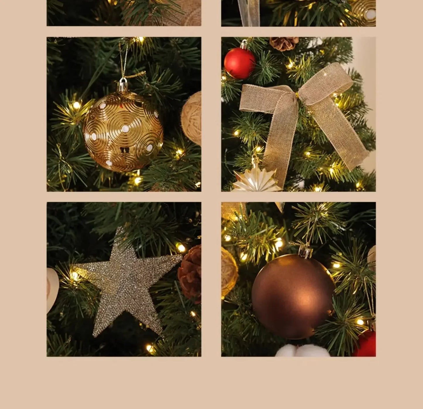 Grand arbre de noël, décoration haut de gamme pour la maison | Premium