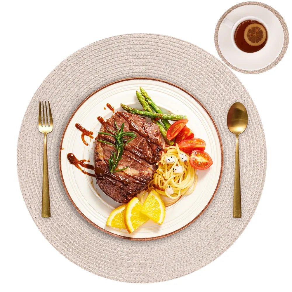 Ensemble de 6 sets de table ronds tressés