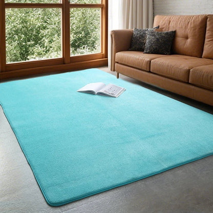 tapis en velours de corail de couleur unie, confortable et doux, pour salon, chambre à coucher,