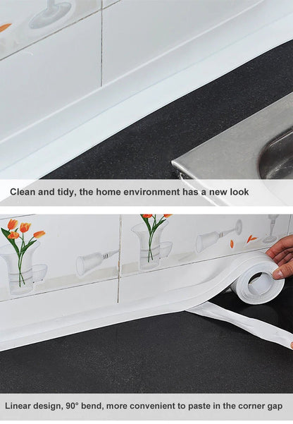 Bande de calfeutrage de bain auto-adhésive