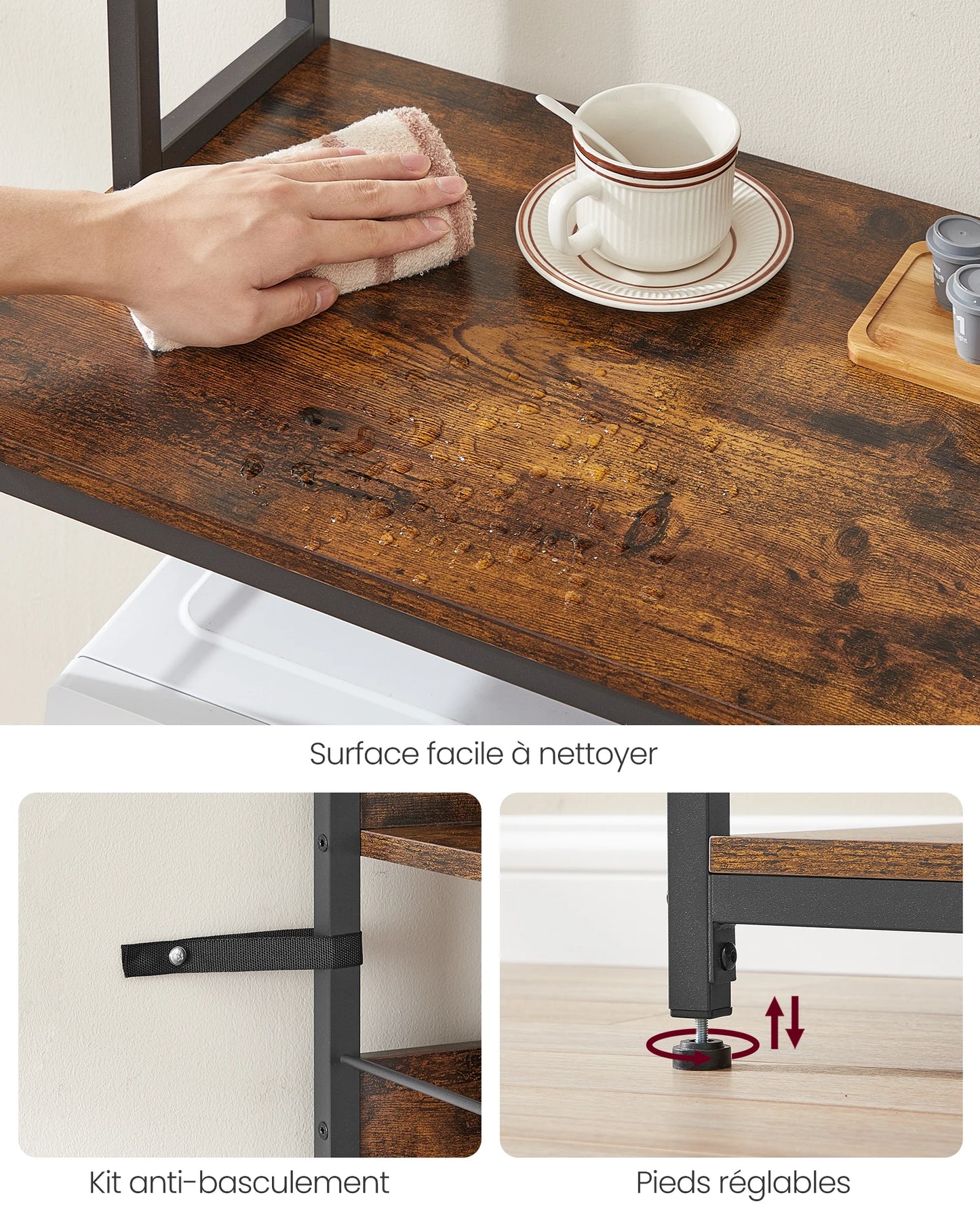 Étagère de Cuisine avec Multiprise,