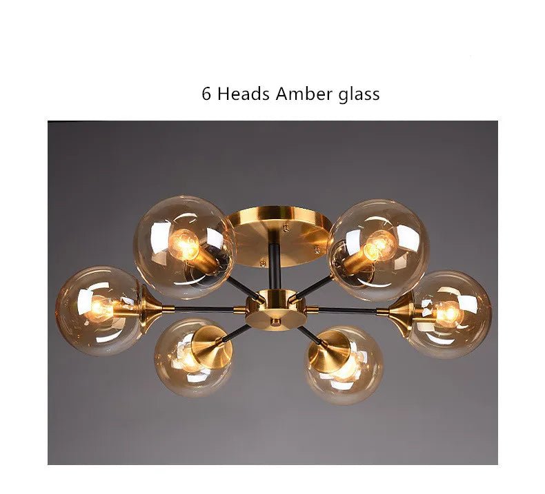 Boule de verre moderne pendentif LED |