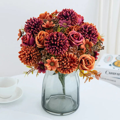 Roses artificielles en soie, fleurs artificielles, pour mariage,