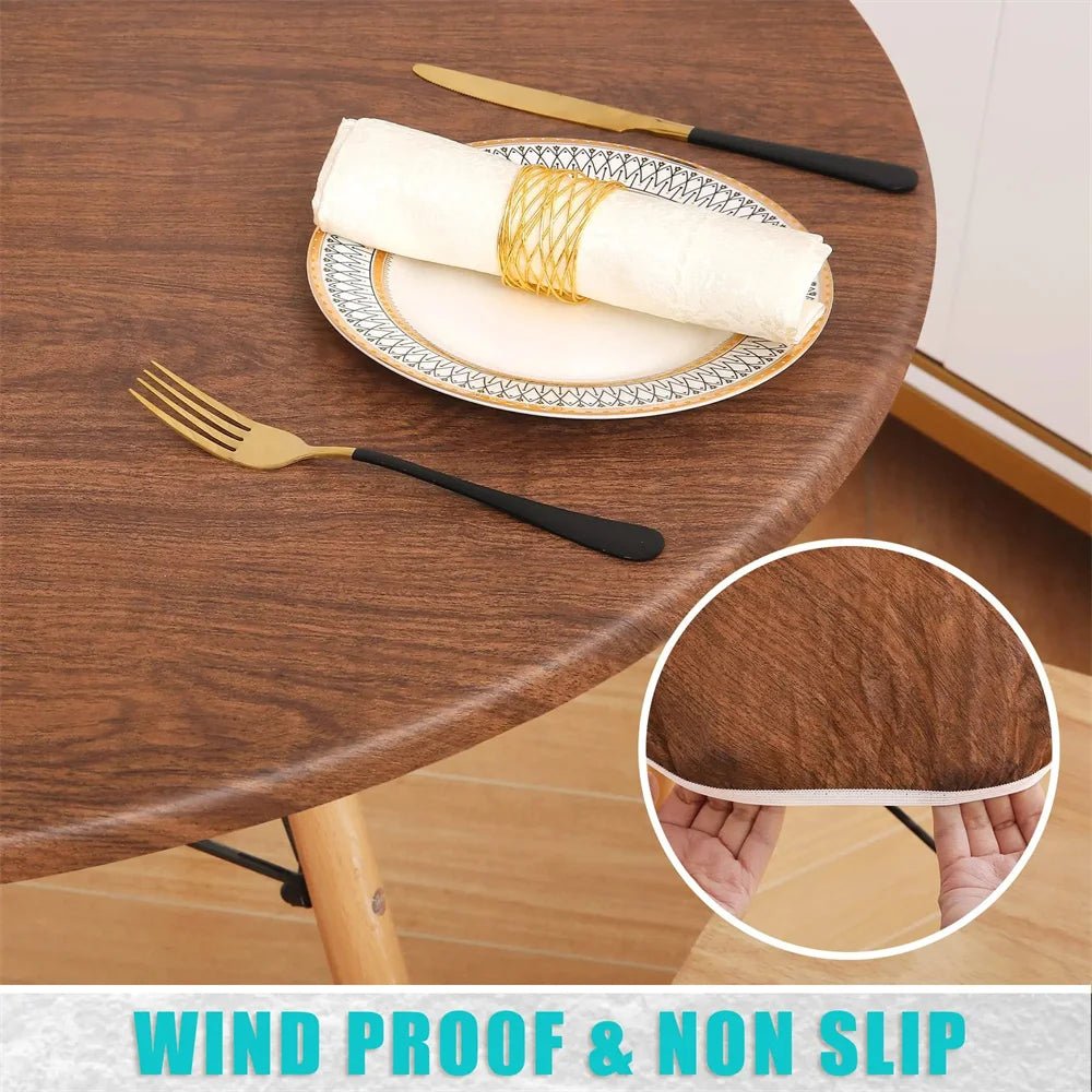 Nappe de Table Ronde Imperméable en Vinyle Olanly