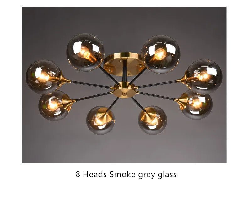 Boule de verre moderne pendentif LED |