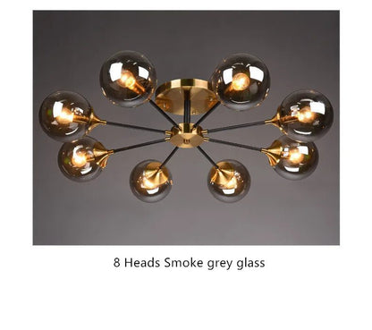 Boule de verre moderne pendentif LED |