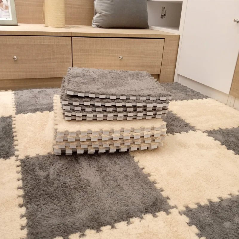 Polymère de jeu en peluche douce pour enfants, tapis de puzzle en mousse brûleur, jouets pour bébé, garder au chaud dans la chambre.