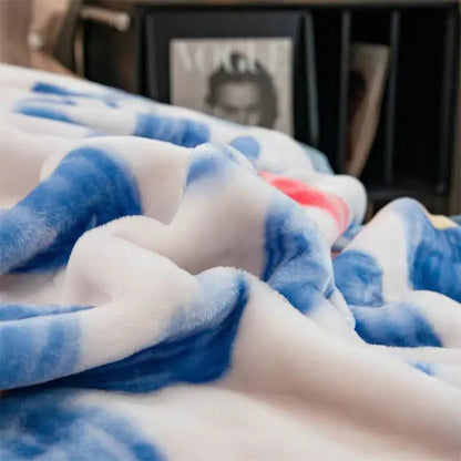 Couverture en vison double couche pour lit