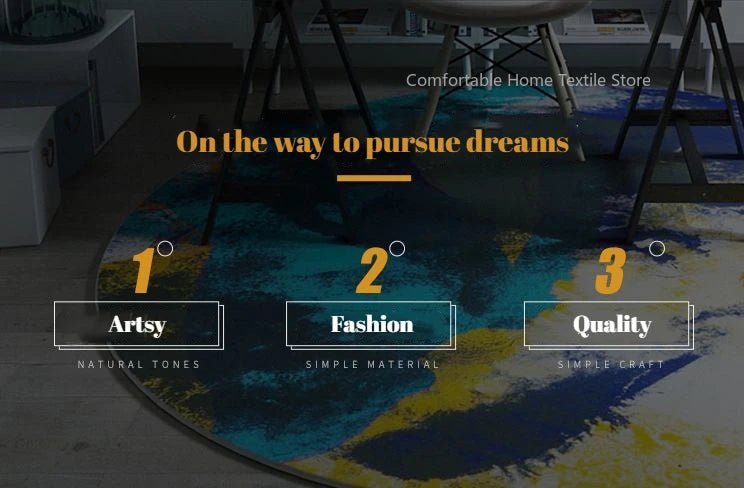 Tapis doré de luxe de forme spéciale