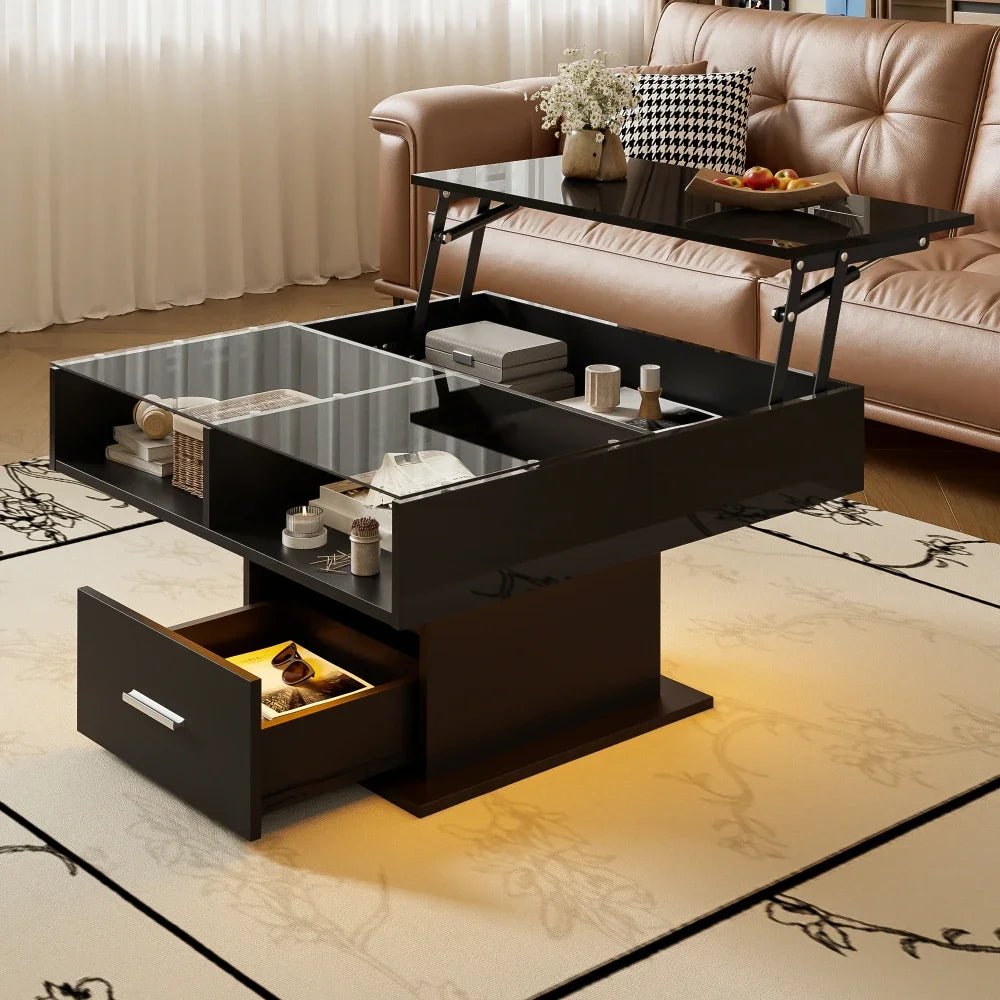 Table basse multifonctionnelle avec éclairage LED