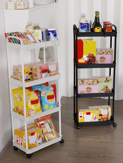 Chariot utilitaire roulant en plastique avec poignée | Multifonction