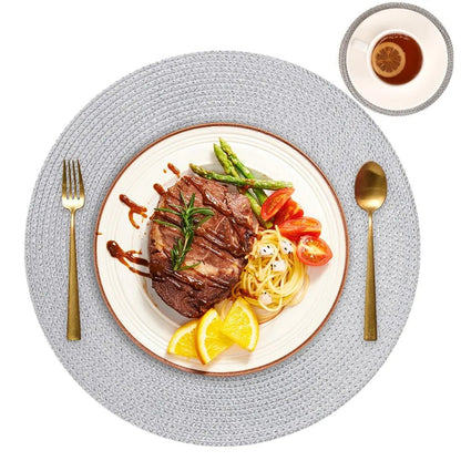 Ensemble de 6 sets de table ronds tressés