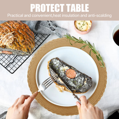 Ensemble de 6 sets de table ronds tressés