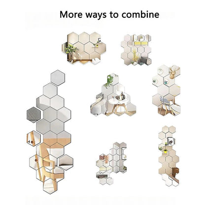 autocollant d'art mural hexagonal,