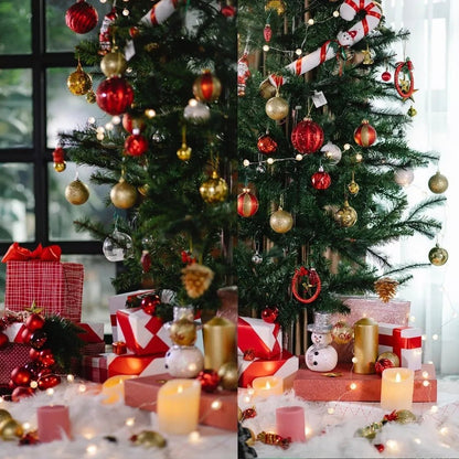 Boule de noël 3/6CM, 44 pièces, ornements de décoration d'arbre de noël