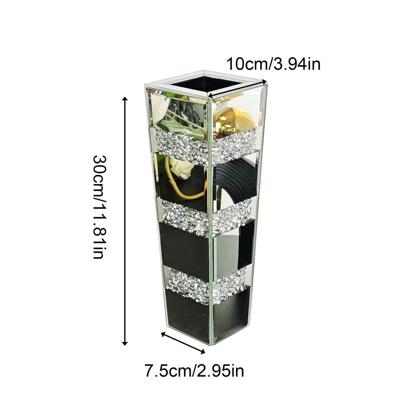 Grand Vase à miroir au sol