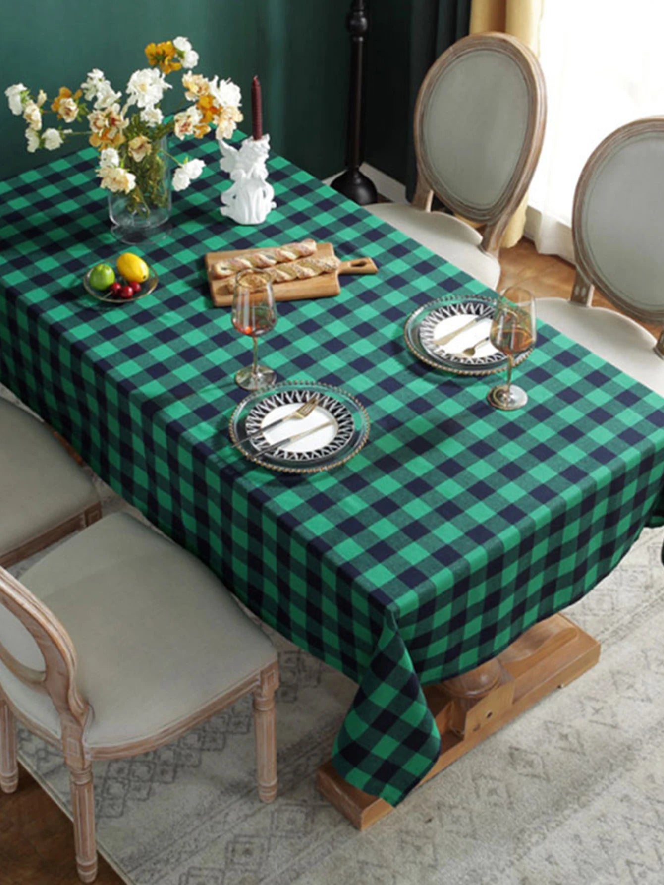 Nappe à carreaux de Noël épaisse et durable