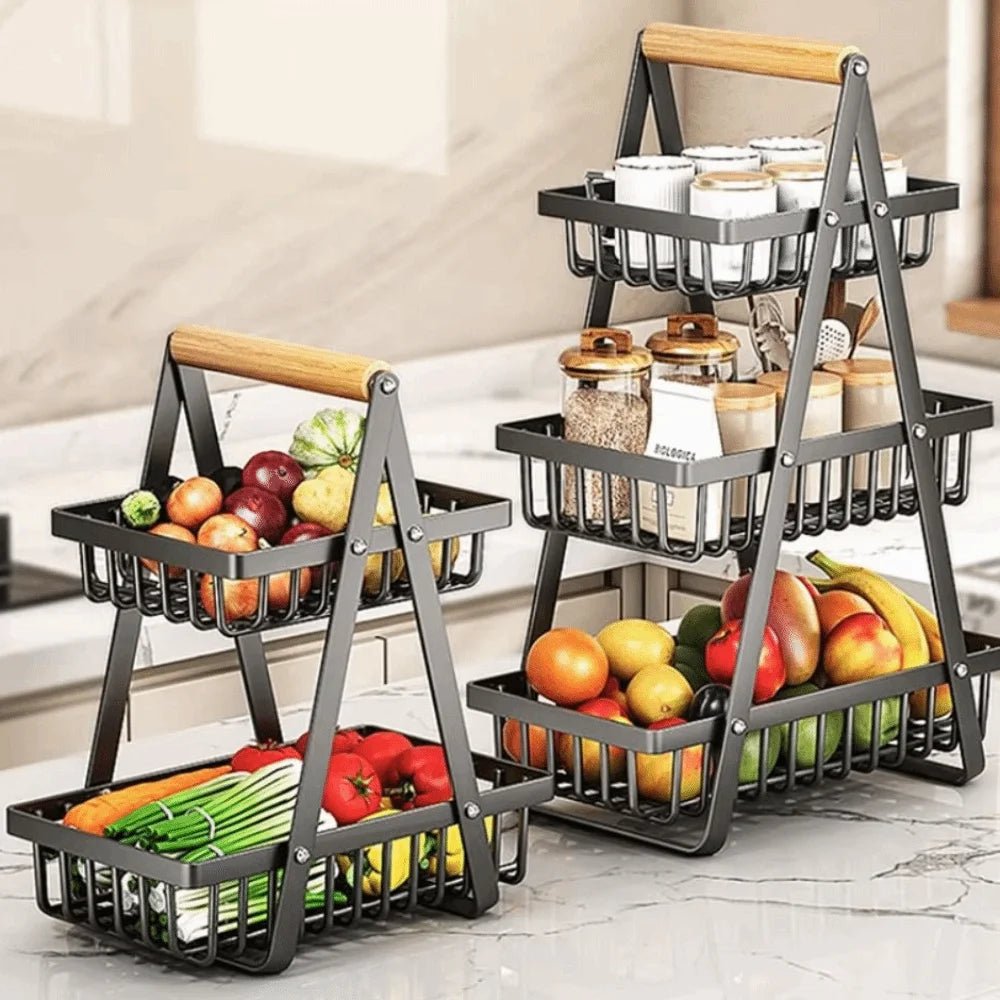 Panier à fruits Portable à 2 niveaux | ElegantHome