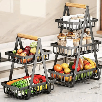 Panier à fruits Portable à 2 niveaux | ElegantHome