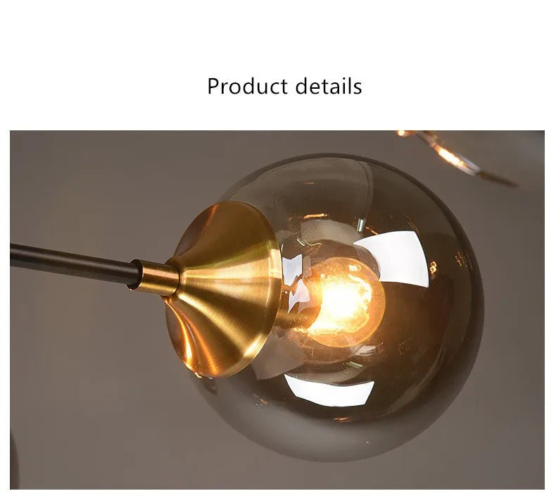 Boule de verre moderne pendentif LED |