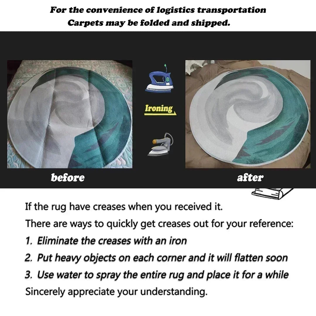 Tapis ovales de style moderne pour salon,