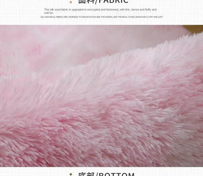 Tapis rond en peluche Super doux, blanc moelleux, pour Salon, décoration de maison,