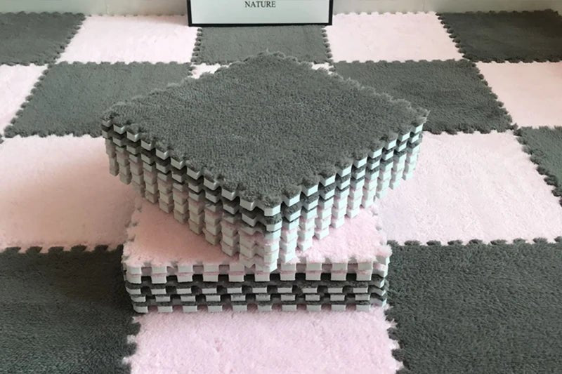 Polymère de jeu en peluche douce pour enfants, tapis de puzzle en mousse brûleur, jouets pour bébé, garder au chaud dans la chambre.