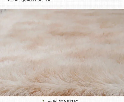 Tapis rond en peluche Super doux, blanc moelleux, pour Salon, décoration de maison,