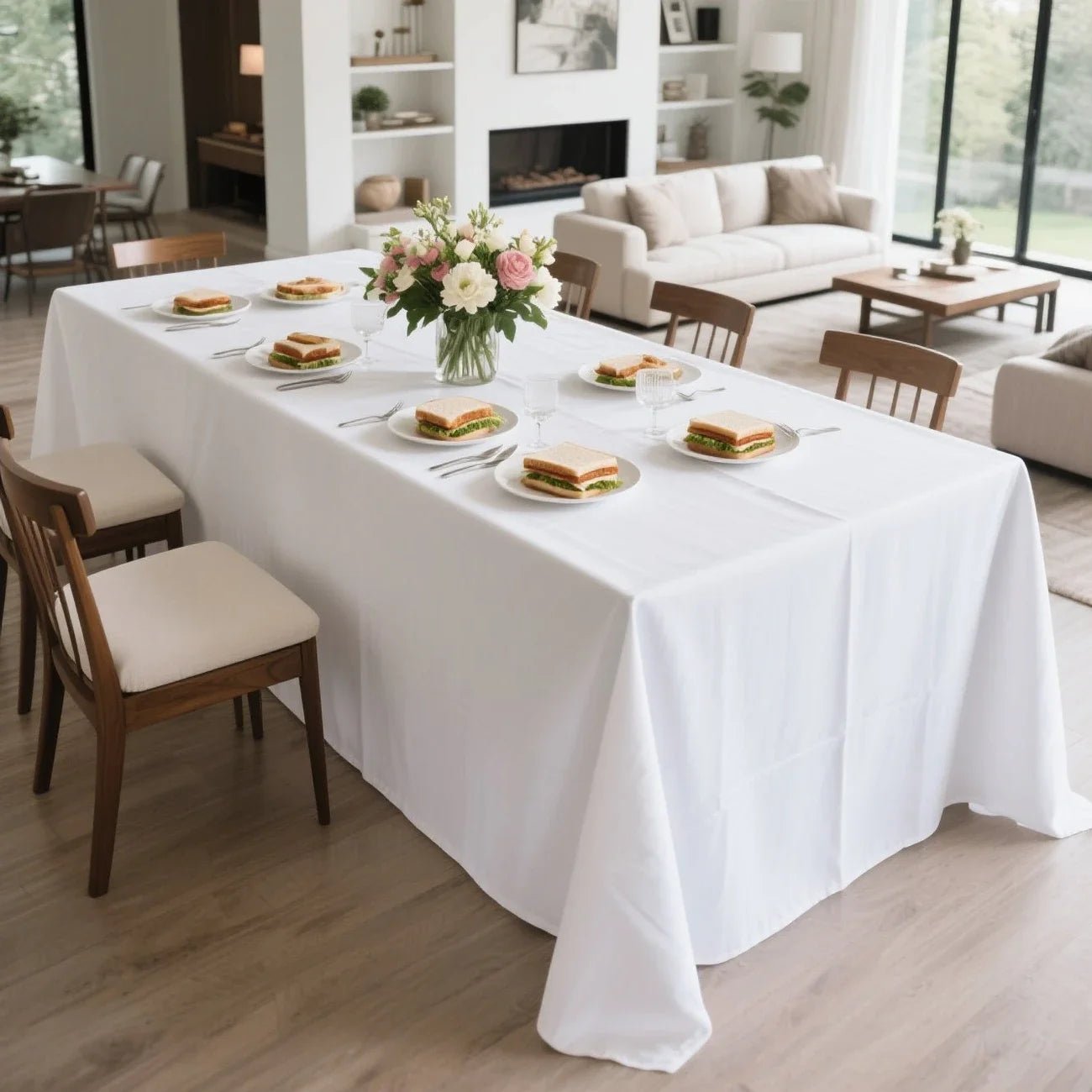 Nappe blanche imperméable et anti-rayures en Polyester,