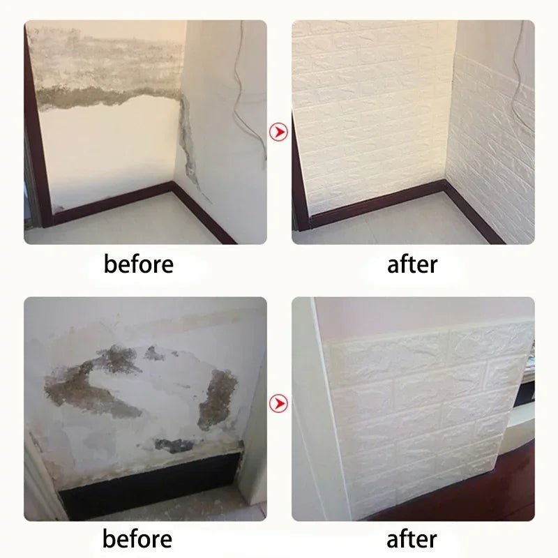 Papier Peint Autocollant 3D en Brique Souple 70cm x 2m, Rouleau Adhésif décoration Maison