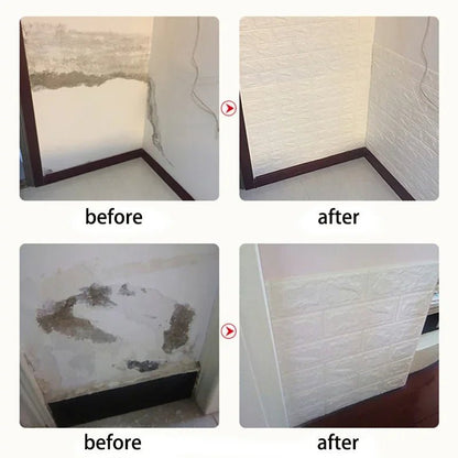 Papier Peint Autocollant 3D en Brique Souple 70cm x 2m, Rouleau Adhésif décoration Maison