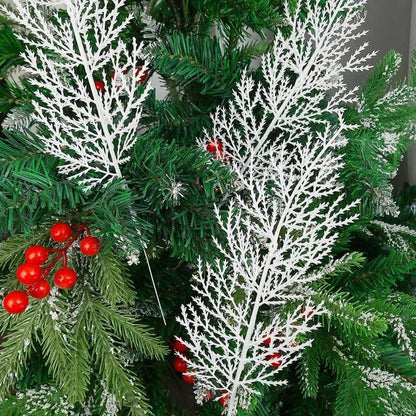 Aiguilles de Pin Blanches Artificielles pour Décoration Noël