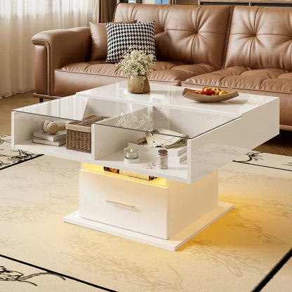 Table basse multifonctionnelle avec éclairage LED