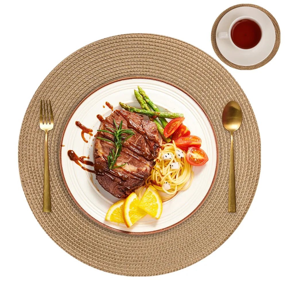 Ensemble de 6 sets de table ronds tressés