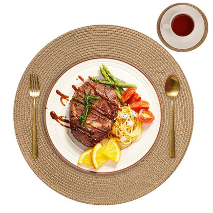 Ensemble de 6 sets de table ronds tressés