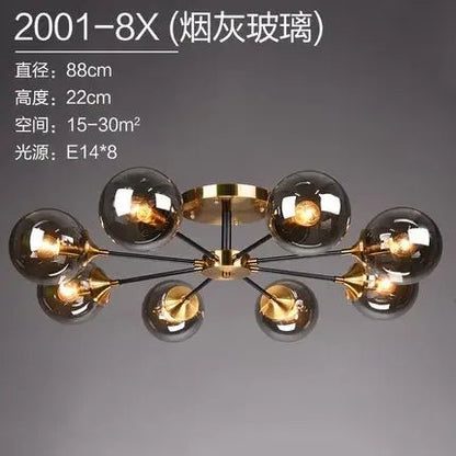 Boule de verre moderne pendentif LED |