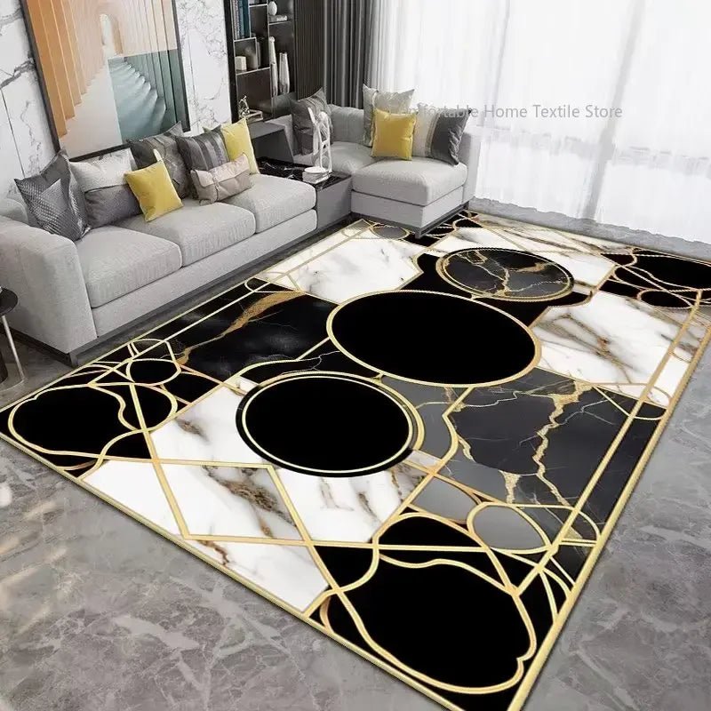 Tapis doré de luxe de forme spéciale