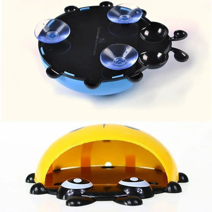 Porte-brosse à dents à ventouse mignon, supports de rangement créatifs pour stylos coccinelle sept étoiles,