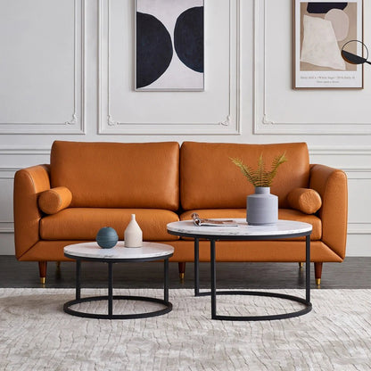 Anajqaqia Lot de deux tables basses rondes modernes, | MarbleDesign