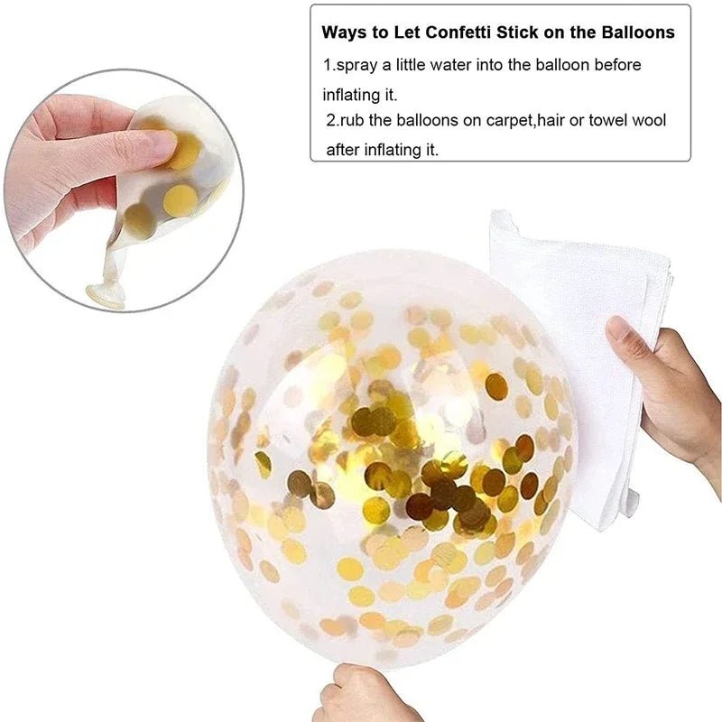 Guirlande de ballons noirs et dorés | Élégance