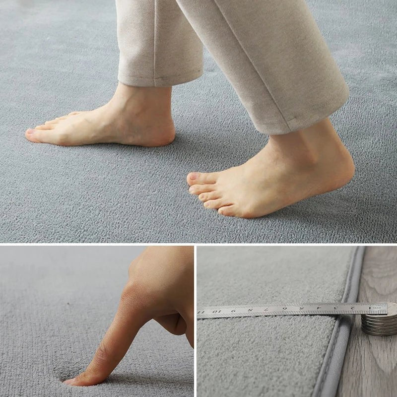 tapis en velours de corail de couleur unie, confortable et doux, pour salon, chambre à coucher,