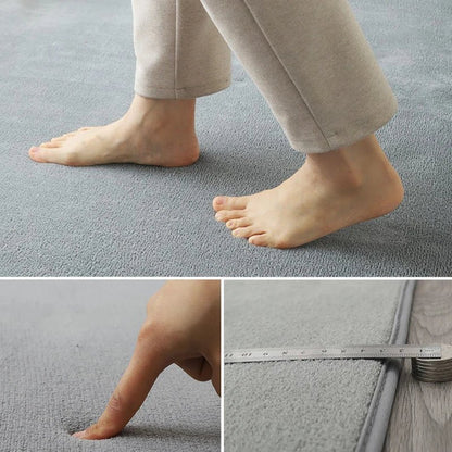 tapis en velours de corail de couleur unie, confortable et doux, pour salon, chambre à coucher,