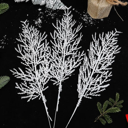 Aiguilles de Pin Blanches Artificielles pour Décoration Noël