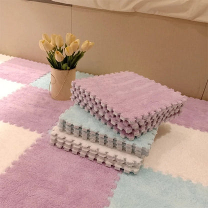 Polymère de jeu en peluche douce pour enfants, tapis de puzzle en mousse brûleur, jouets pour bébé, garder au chaud dans la chambre.