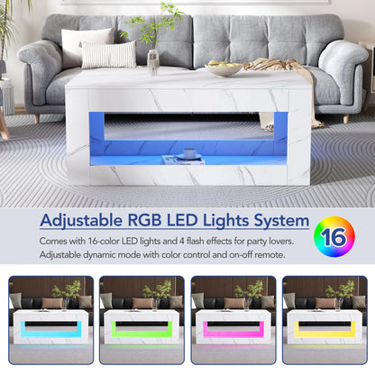 Table basse LED moderne, table basse pour salon,