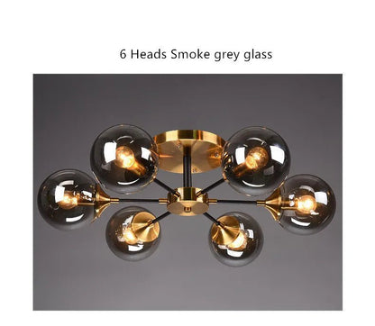 Boule de verre moderne pendentif LED |