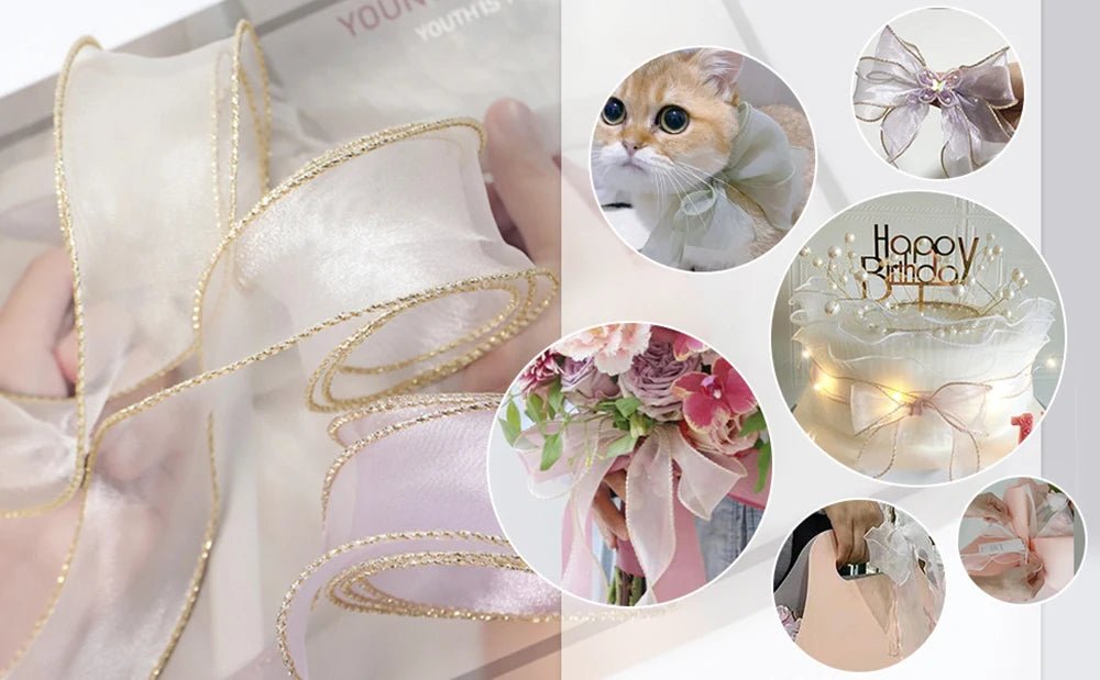 Ruban en Organza filaire transparent